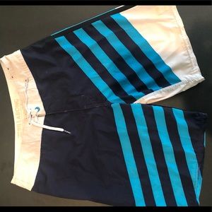 Boys Billabong board shorts, blues, whites size 25